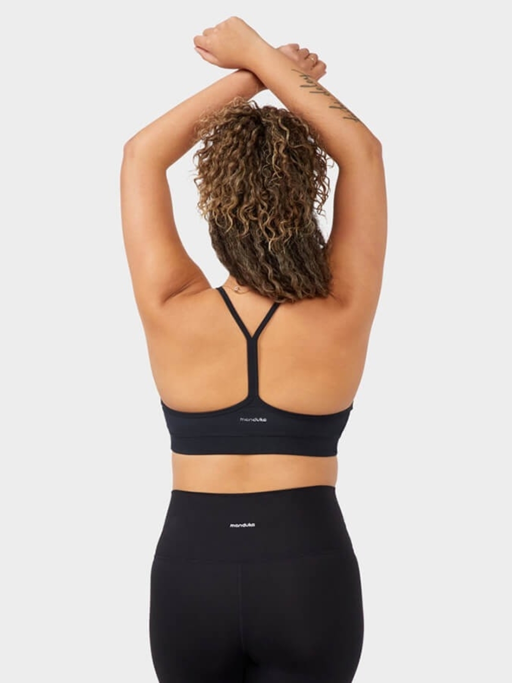Manduka Foundation Sports Bra - Black Y-Back Straps Size SMALL